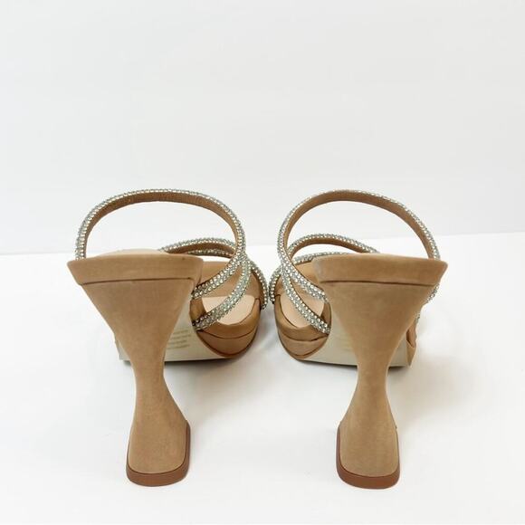 STEVE MADDEN WOMEN'S LIBBIE HEELED CAMEL NUBK SIZE 6.5 NWT WITH BOX - Picture 2 of 5